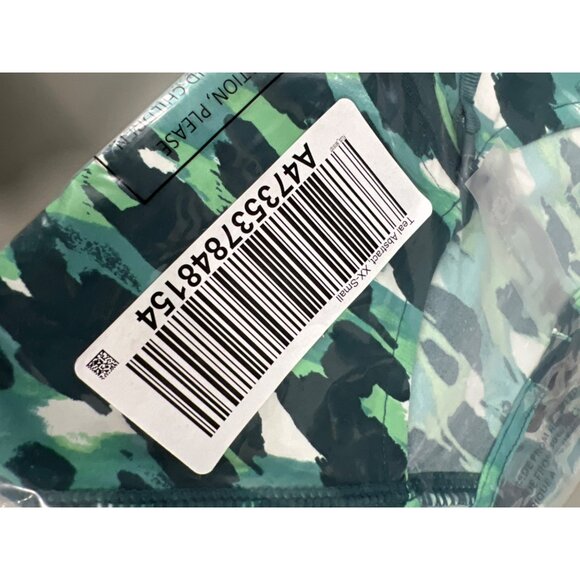 Zuda UPF50 Short Sleeve Swim Shirt Size XXS Teal Abstract Green Summer Beach NEW - Picture 2 of 7